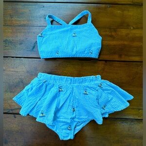 Bailey Boys 2 piece seersucker swim suit! Size 4T